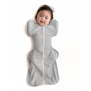 Love to Dream Swaddle UP, Baby Sleep Sack, Self-Soothing Swaddles for Newborns, Improves Sleep, Snug Fit Helps Calm Startle Reflex, New Born Essentials for Baby, Small 8-13lbs, Gray